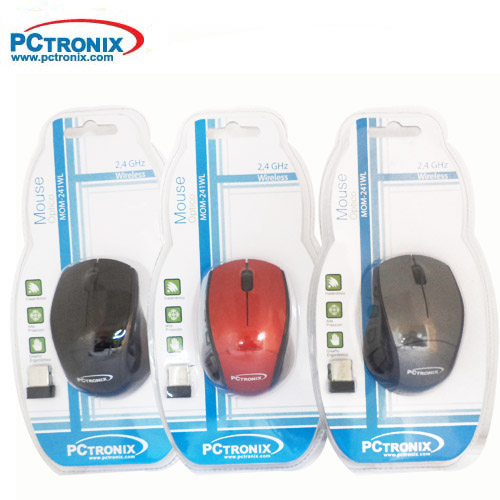 Mouse Inalambrico 2.4G #MOM-241 WL Nano Receiver (Rojo, Negro, Mouse Inalambrico 2.4G #MOM-241 WL Nano Receiver (Rojo, Negro,